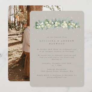 Convites Greige Snowberry+Eucalyptus Reception Foto
