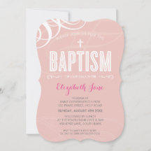 Grelha branca design MODERNA BAPTISM elegante rosa