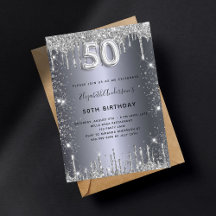 Grelha de poeira de metal prateado do 50º aniversá