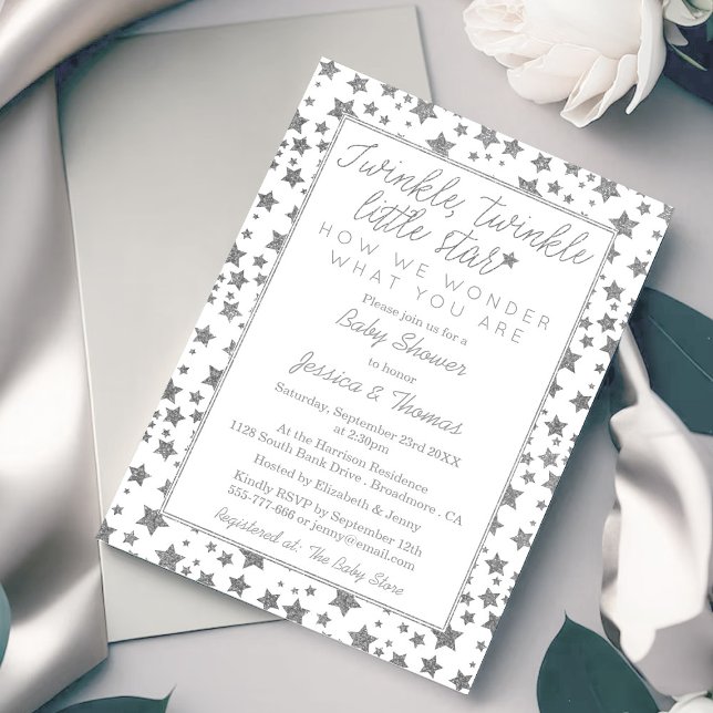 Convites Grelha, Grelha Pequeno Chá de fraldas de Estrela (Criador carregado)