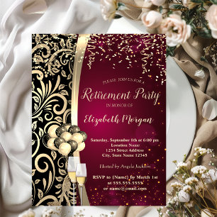 Convites Grelhas Douradas, Altos Cores,Baixa Vermelha  