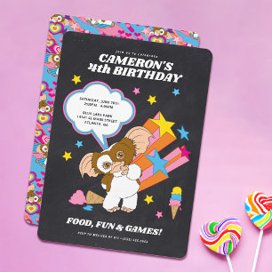 Convites Gremlins   Aniversário do Quadro de Gizmo