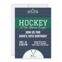 Greve Verde Azul de Birthday Hockey