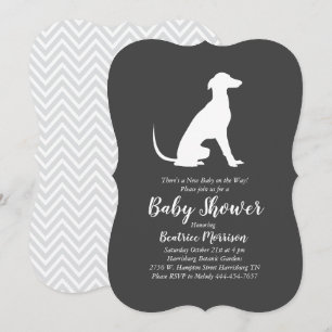 Convites Greyhound Chá de fraldas Sexo Neutro