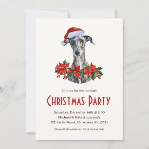 Convites Greyhound numa festa de Natal de Cinza de Papai No