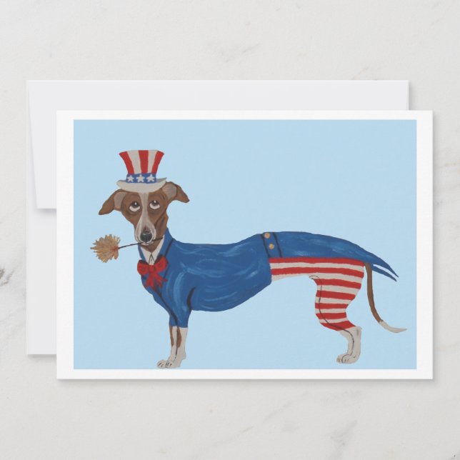 Convites Greyhound Uncle Sam (Frente)