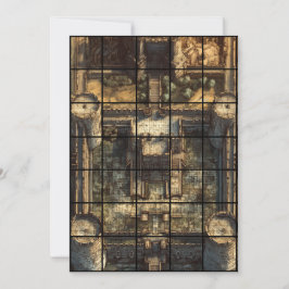 Convites Gridmap de Papel Fortaleza 5x7