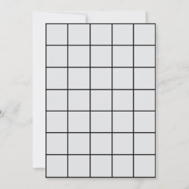 Convites Gridmap de papel L 5x7