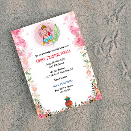 Convites Griha Pravesh, Indígena Hindu, Floral