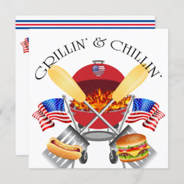 Convites Grillin' e Chillin' Invitation