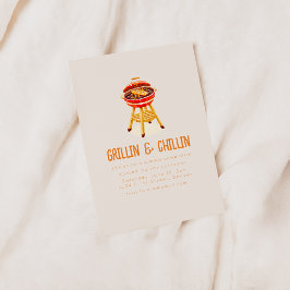 Convites Grillin e CHURRASCO de quintal de Verão para refri