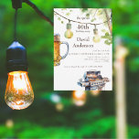 Convites Grilling Surprise 40th Birthday Party<br><div class="desc">Grilling,  beer,  man birthday.  Surprise 40th Birthday Party invitation.  White background.  Backyard birthday party.</div>