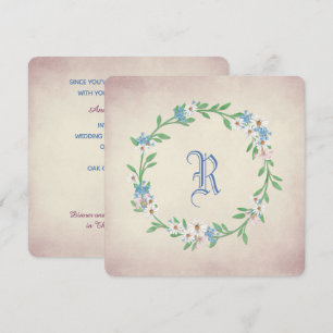 Convites grinalda da aguarela da renovação do voto com