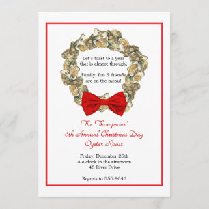 Convites Grinalda litoral da ostra do Natal