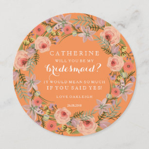 Convites Grinalda Pastel você será minha laranja da dama de