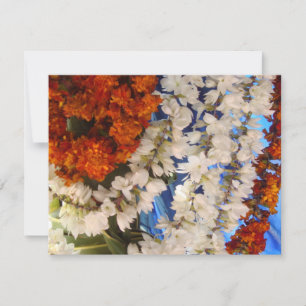 Convites grinaldas de flores indianas