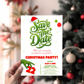Convites Grinch Style Christmas Party Save the Date
