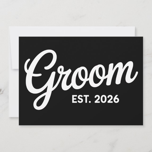 Convites Groom Est 2026 Matching Getting Ready Wedding (Frente)