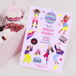 Convites Groovler Roller Disco Girl Purple Party Retro<br><div class="desc">O tema do convite de festas da garota Groovy Birthday para o seu anos 80 perfeito do ano 90 Roller Disco Geração Retroativa 16. Arte original de Caroline Bonne Müller.</div>