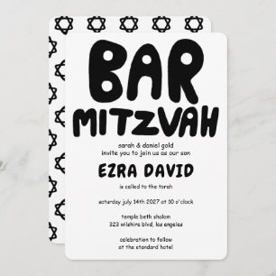Convites Groovtering Handlettering BAR Personalizado Mitzva