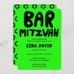 Convites Groovtering Handlettering BAR Personalizado Mitzva