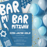 Convites Groovtering Handlettering Bar Personalizado Mitzva<br><div class="desc">Cartão perfeito para anunciar um bar mitzvah! Mão fez arte para você com a letra na frente e atrás! TOTALMENTE PERSONALIZÁVEL! Clique em "Personalizar" acima para editar o texto. Clique em "editar usando a ferramenta design" para ajustar as fontes, cores e posicionamentos e para excluir o design traseiro, se preferir...</div>