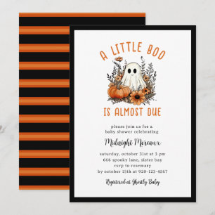 Convites Groovy A Little Boo Halloween Chá de fraldas