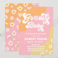 Groovy Baby Daisy Boho Hippy Vibes Chá de fraldas