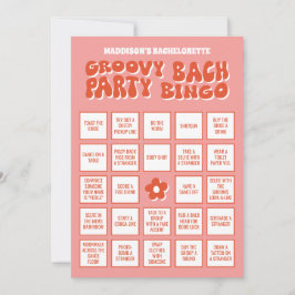 Convites Groovy Bach Festa de solteira Bingo, baixe!