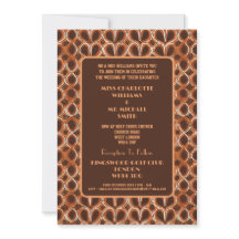 Groovy Brown e Orange Wedding, da década de 70