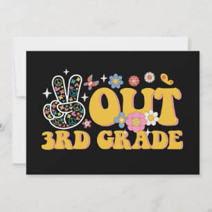 Convites Groovy do 3º ano da Paz no Último Dia da Escola