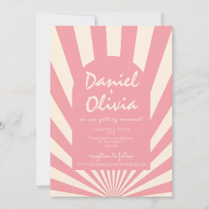 Convites Groovy Funky Hippie 60 com Casamento QR