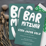Convites Groovy Handlettering Bar Personalizado Bnai Mitzva<br><div class="desc">Cartão perfeito para anunciar um bar mitzvah! Mão fez arte para você com a letra na frente e atrás! TOTALMENTE PERSONALIZÁVEL! Clique em "Personalizar" acima para editar o texto. Clique em "editar usando a ferramenta design" para ajustar as fontes, cores e posicionamentos e para excluir o design traseiro, se preferir...</div>