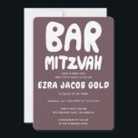 Convites Groovy Handlettering Bar Personalizado Mitzvah Bur<br><div class="desc">Cartão perfeito para anunciar um bar mitzvah! Mão fez arte para você com a letra na frente e atrás! TOTALMENTE PERSONALIZÁVEL! Clique em "Personalizar" acima para editar o texto. Clique em "editar usando a ferramenta design" para ajustar as fontes, cores e posicionamentos e para excluir o design traseiro, se preferir...</div>
