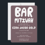 Convites Groovy Handlettering Bar Personalizado Mitzvah Bur<br><div class="desc">Cartão perfeito para anunciar um bar mitzvah! Mão fez arte para você com a letra na frente e atrás! TOTALMENTE PERSONALIZÁVEL! Clique em "Personalizar" acima para editar o texto. Clique em "editar usando a ferramenta design" para ajustar as fontes, cores e posicionamentos e para excluir o design traseiro, se preferir...</div>