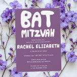 Convites Groovy Handlettering Personalizado Bat Mitzvah Rox<br><div class="desc">Cartão perfeito para anunciar um morcego mitzvah! Mão fez arte para você com a letra na frente e um padrão no lado de trás! TOTALMENTE PERSONALIZÁVEL! Clique em "Personalizar" acima para editar o texto. Clique em "editar usando a ferramenta design" para ajustar as fontes, cores e posicionamentos e para excluir...</div>