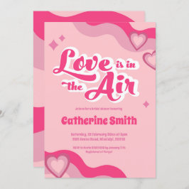 Convites Groovy Hippie Heart Chá de panela