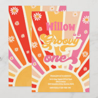 Groovy One Hippie primeiro aniversario Sunshine Da