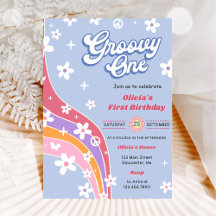 Groovy One Rainbow Floral Party