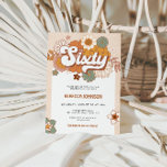 Convites Groovy Retro 60ª Festa de aniversário<br><div class="desc">Prepare-se para entrar no marco do seu ouro com este vibrante e divertido Convite de aniversário 60º! Apresentando uma tipografia ousada e inspirada por retratos, cores lúdicas e um design, este convite define o tom perfeito para uma celebração de 1960 ou de temas antigos. Quer você esteja hospedando uma grande...</div>