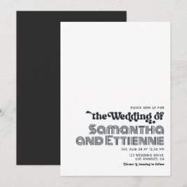 Convites Groovy Retro Vibes Wedding