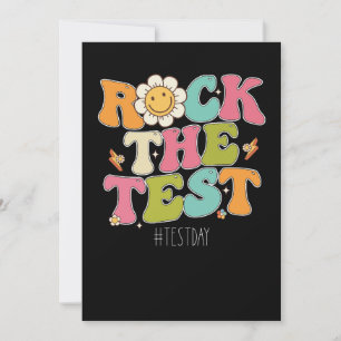 Convites Groovy Rock The Test Motivational Testing Day