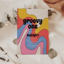 Groovy Ultra-Retro com Estilo 1970 Aniversário