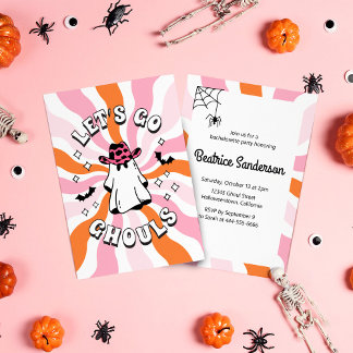 Convites Groovy Vamos Go Ghouls Bachelorette