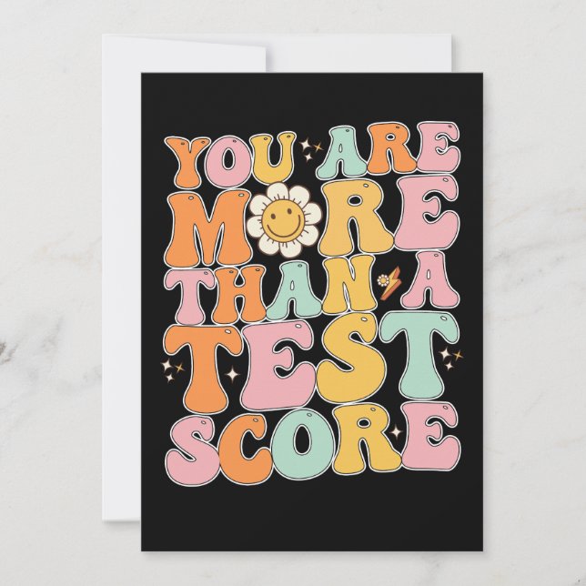 Convites Groovy Você É Mais Do Que Um Dia De Teste De Pontu (Frente)