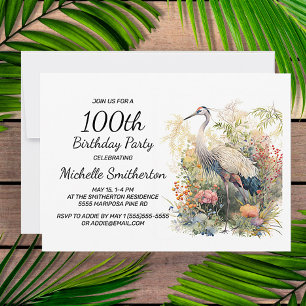 Convites Groupe Deixa Folhagem Floral 100º Aniversário