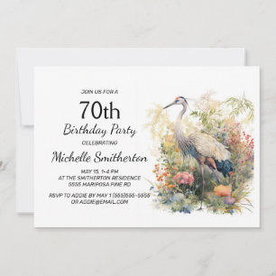 Convites Groupe Deixa Folhagem Floral Aniversário de 70 Ano