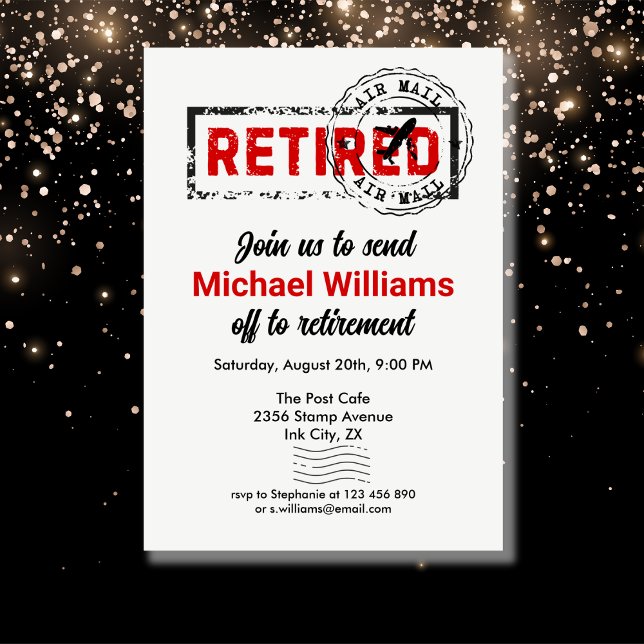 Convites Grunação do Carimbo de Posto de Viagem de Aposenta (Criador carregado)