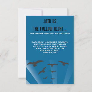 Convites GRUNDGE TREE COM AVES Bar Bat Mitzvah