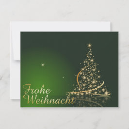 Convites Grünes Weihnachtsmočimit goldenem Weihnachtsbaum